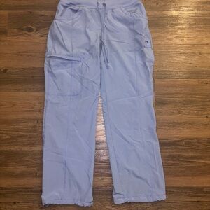 Ceil blue straight leg scrub pants for women